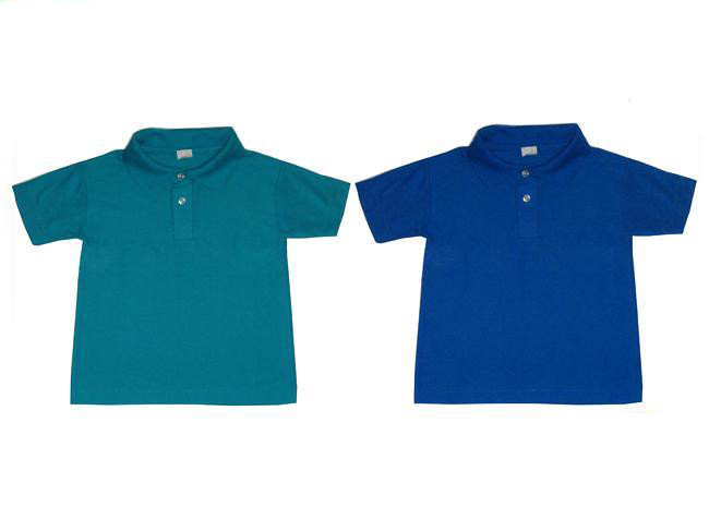 Different Colors Teen School Uniform Knitted Technics With Polo Neck Collar