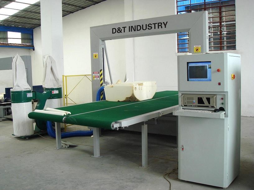 Automatic Revolving Vertical Foam Cutter For PIR EVA Foam Rock Wool