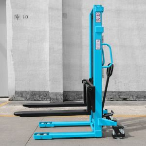 Buy cheap Walking Type Manual Stacker Pallet Truck Forklift 4m Lift Height Stacking product