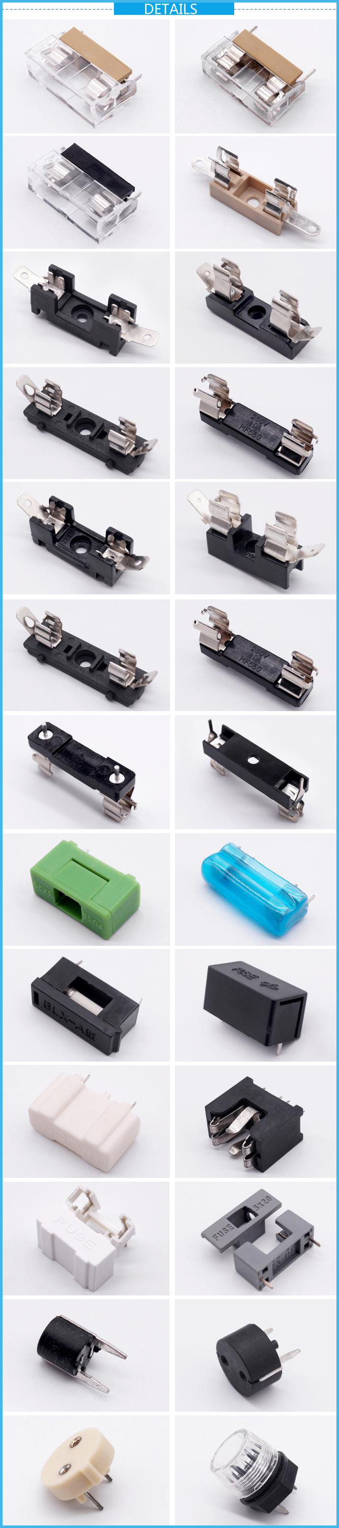 85C Car Refit BX511 PCB Mount Fuse Holder Automotive Fuse Block 10A 30VDC