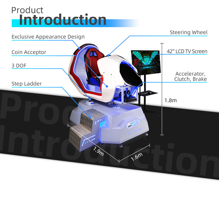 VR Race Simulator F1 Racing Car Game Machine With 1 Year Warranty