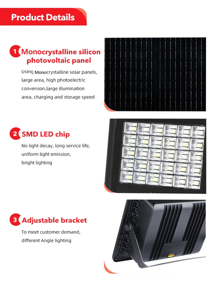 KCD Outdoor Remote Control Projector Cheap Solar Sensor Floodlights Solar Powered 50w 100w 200w LED Flood light