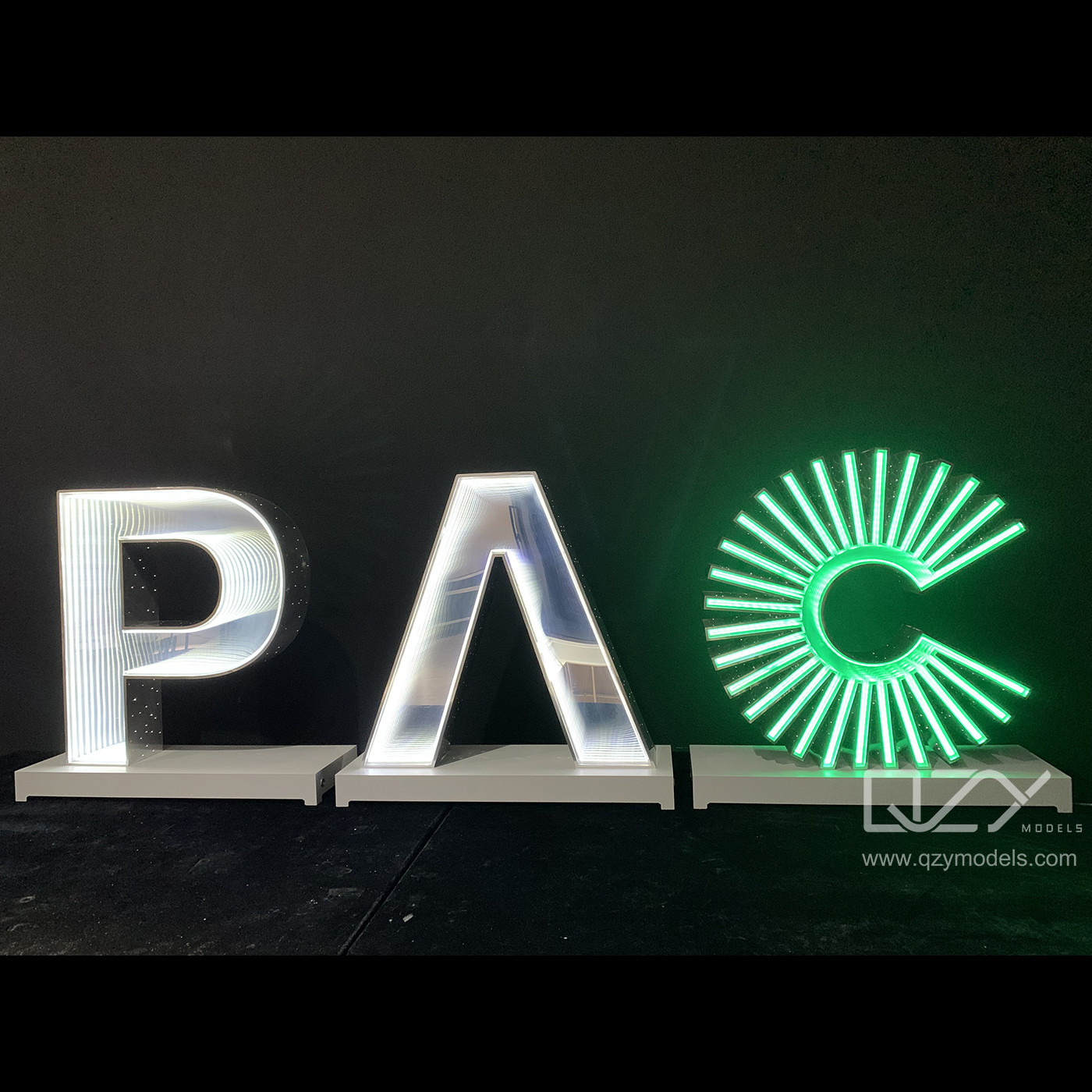 Logo Signage Model with Light - PHD 1:25 Shanghai Landscape Design Model