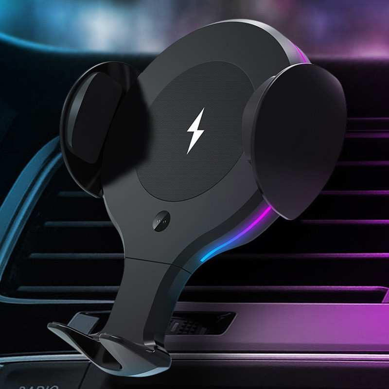 9V 2A thick 1.5cm Phone Wireless Charger Car Mount ABS Magnetic