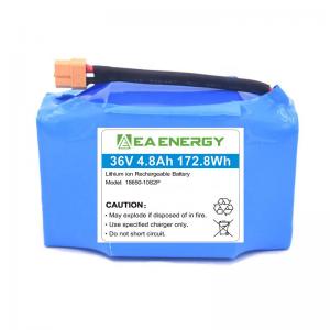 Buy cheap 36V 4.8Ah 172.8Wh Electric Scooter Battery Pack Customized Impedance product