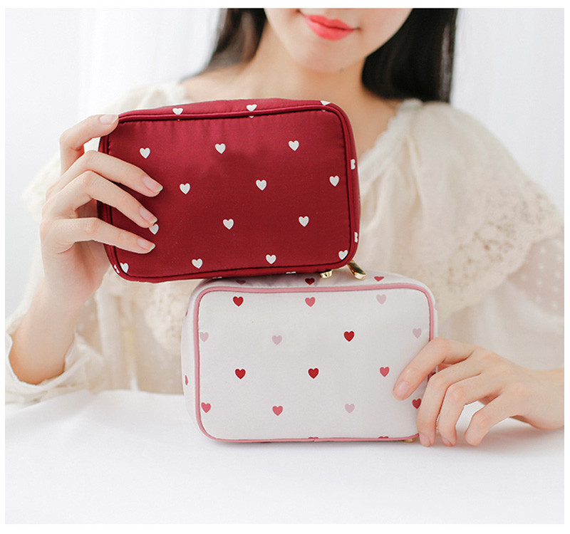 Printed Pattern Polyester Fabric Makeup Storage Artist Brush Bag