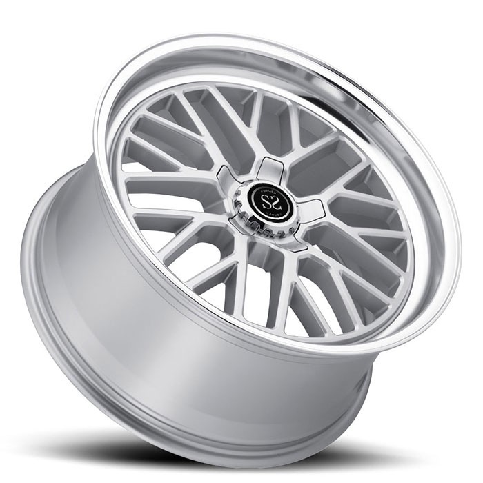 silver aluminium alloy 1 piece forged wheel via jwl standard for car