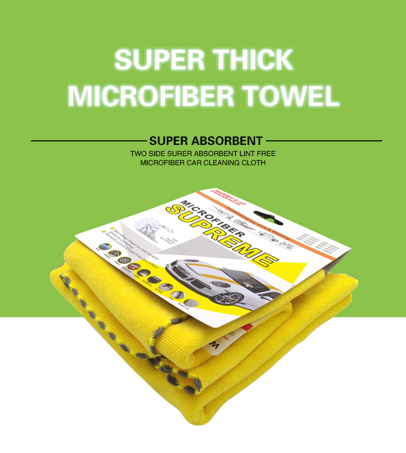 30*30cm Yellow Microfiber Towels For Car Detailing S M L Size