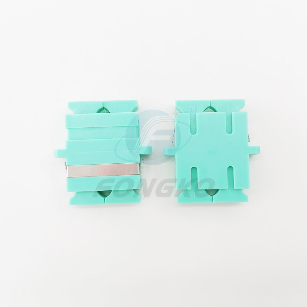 Multimode Duplex DX SC to SC Fiber Optic Adapter With Flange
