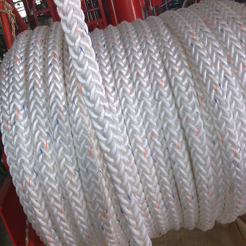 OEM High Tenacity 60mm Polyester Rope Braided Rope For Mooring