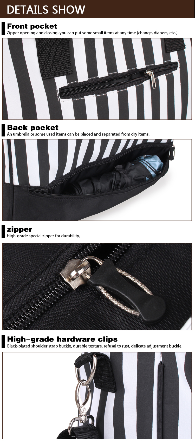 Solid 18L Mommy Diaper Bag Waterproof Shoulder Bags 40*15*30cm