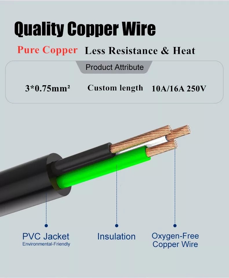 SAA Black C13 Extension Cord , 10A 250V Power Cord Au Australia AC Plug Type