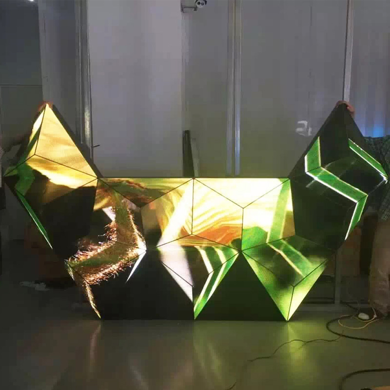 Triangle Dj Club Diy Led Display 3d , Led Video Wall Panel For Stage / Concert / Tv Station
