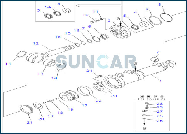 707-98-81010 7079881010 Tilt Cylinder Service Kit Fits Bulldozer KOMATSU
