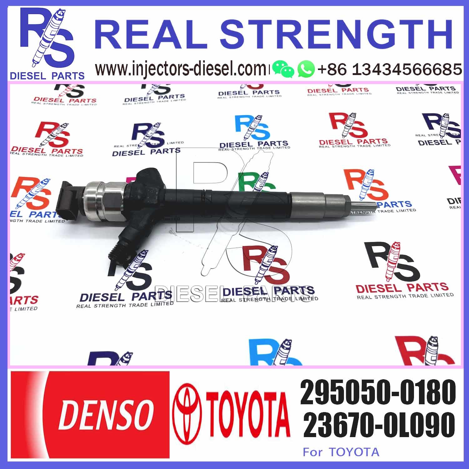 Densos Common Rail Fuel Injector 295050-0180 For TOYOTA Hilux 23670-0L090