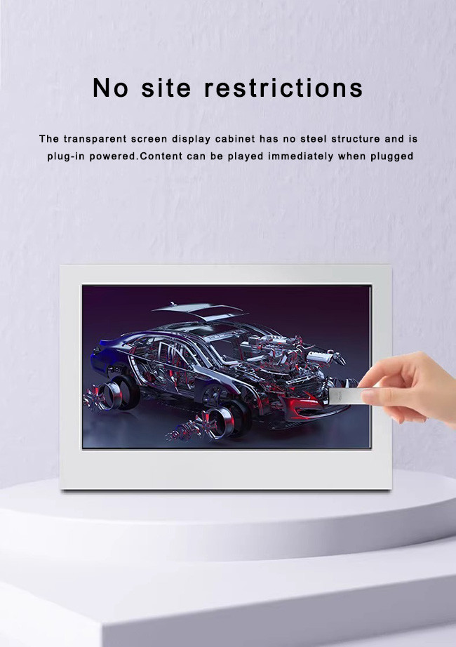 Custom Transparent LCD Showcase For Retail And Brand Promotion