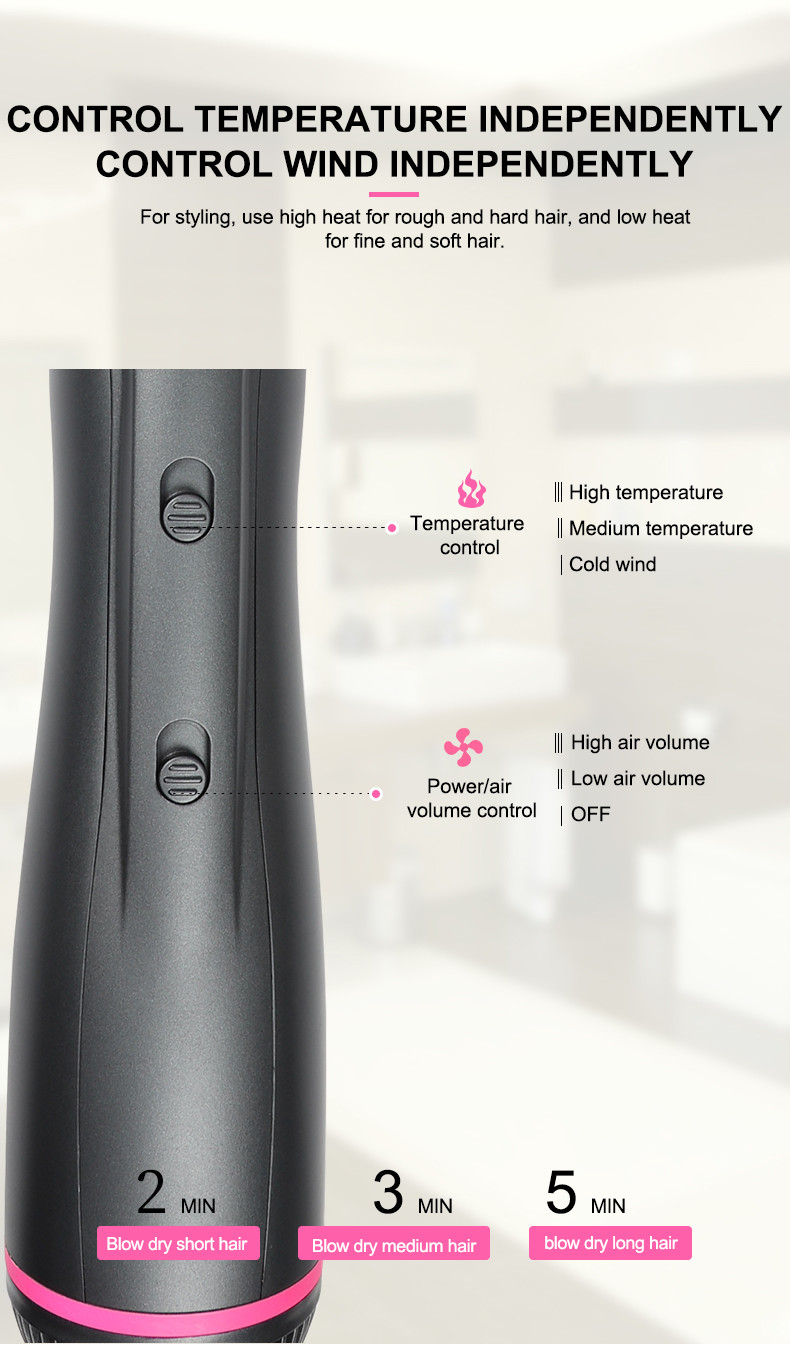 Oem One Step Hair Dryer And Styler Volumizer Ionic 4 In 1 Lightweight