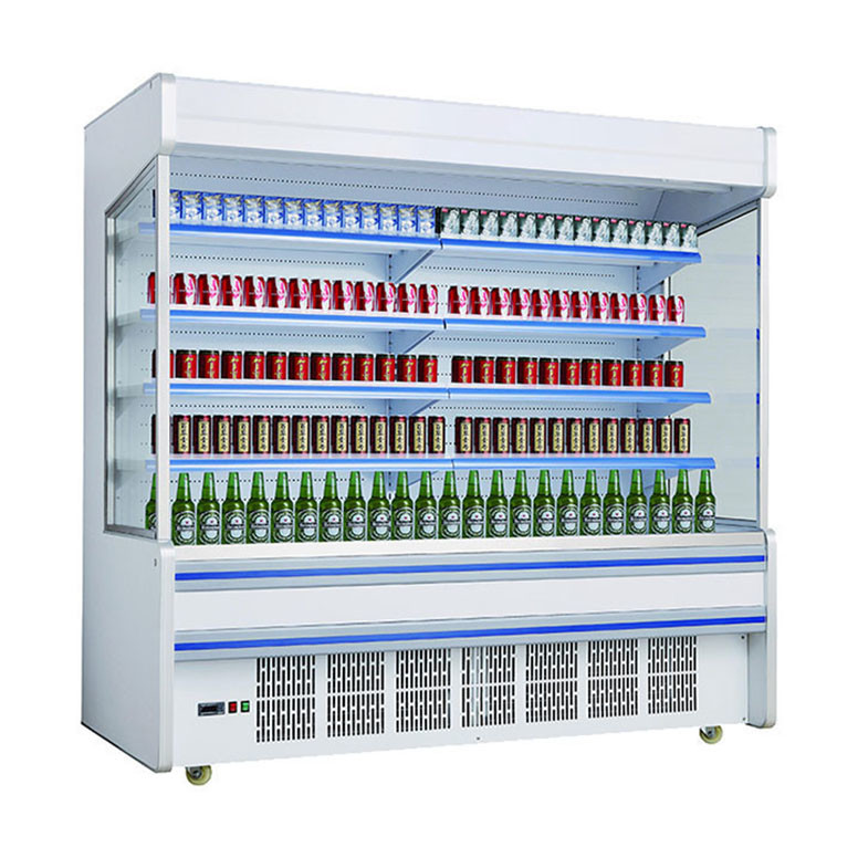 Supermarket Multi deck Refrigerator chiller Plug In System/Vegetable And Fruit Showcase Cabinet