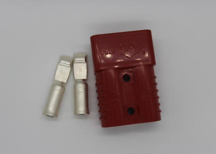 Electrical Forklift Spare Parts Rectangle Battery Connector Plug High Frequency