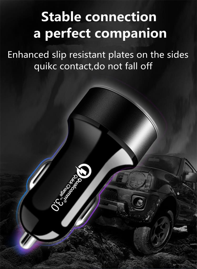 LCD Type C Car Charger PD 6A 36W QC3.0 For IPhone Huawei Xiaomi