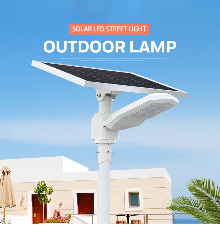 100W Led Outdoor Solar Street Lighting Integrated IP65 Water Resistant Easy to Install