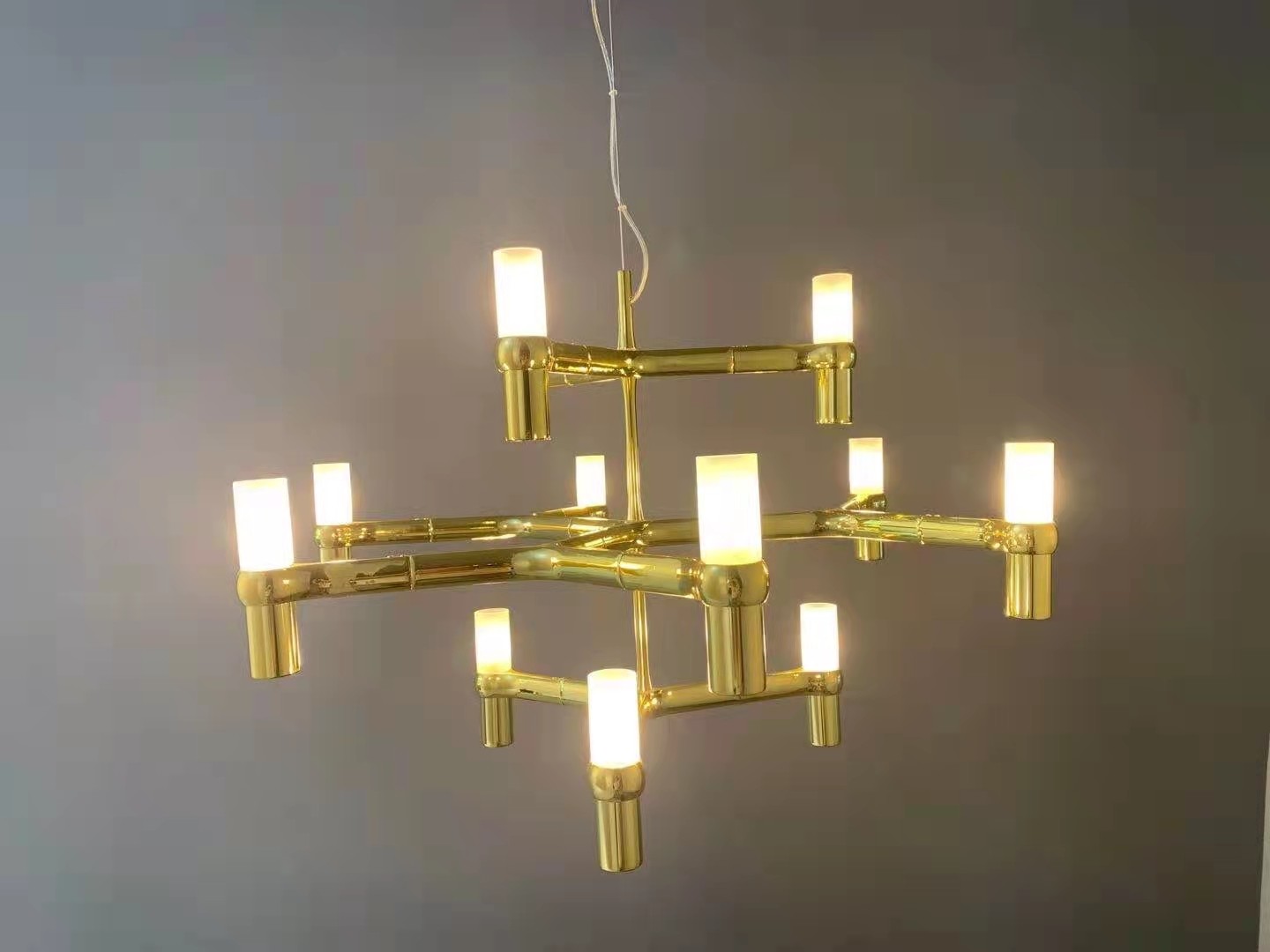 Large LED Chandelier Luxury Living Room Hanging Light