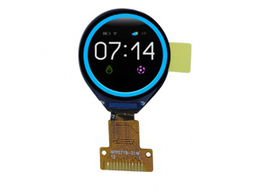 0.71 Inch Round TFT Display Module 160x160 Resolution 350c/d Free View Angle SPI Interface