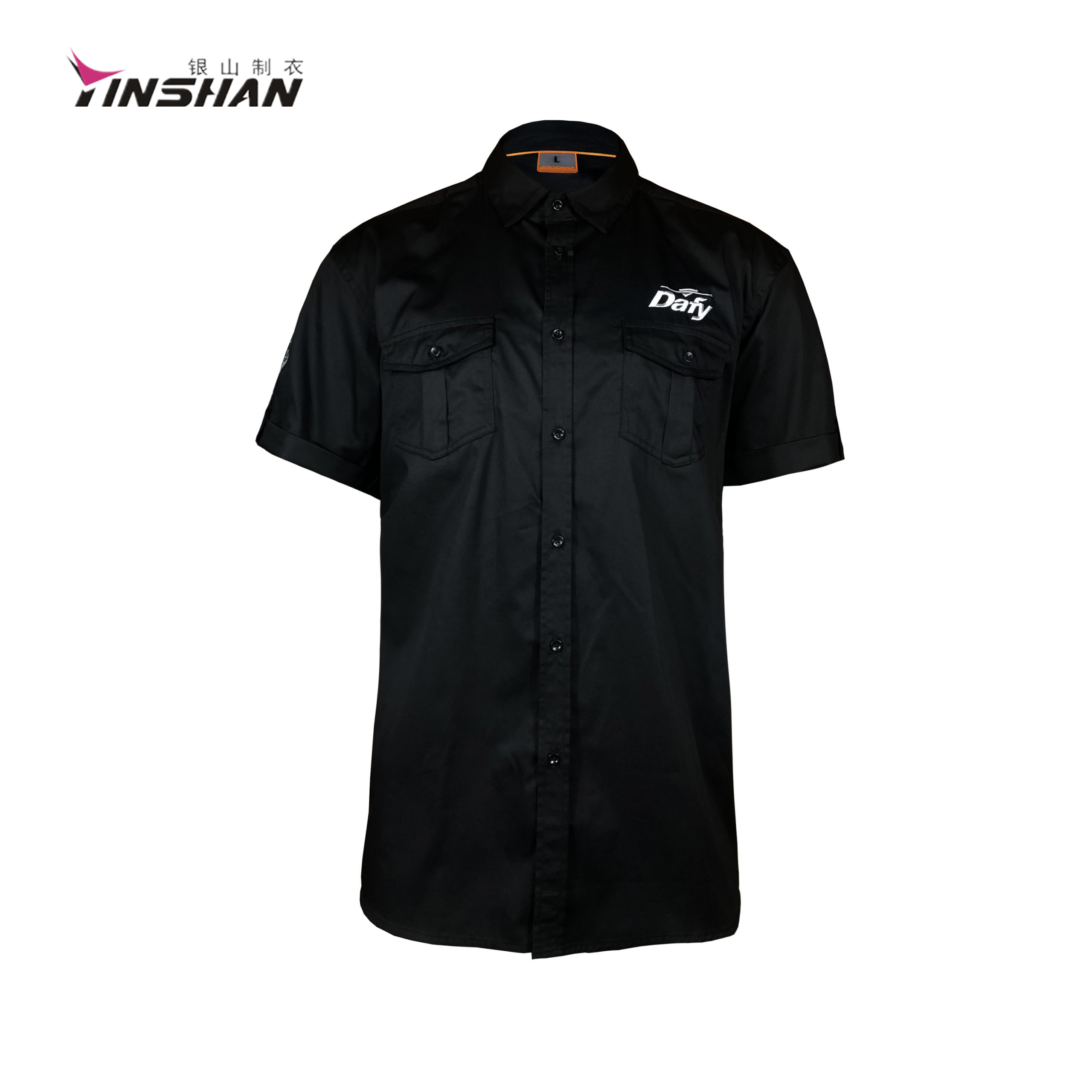 Breathable Custom Embroidery 100% Polyester Teamwear Short-sleeved Shirts for Adults