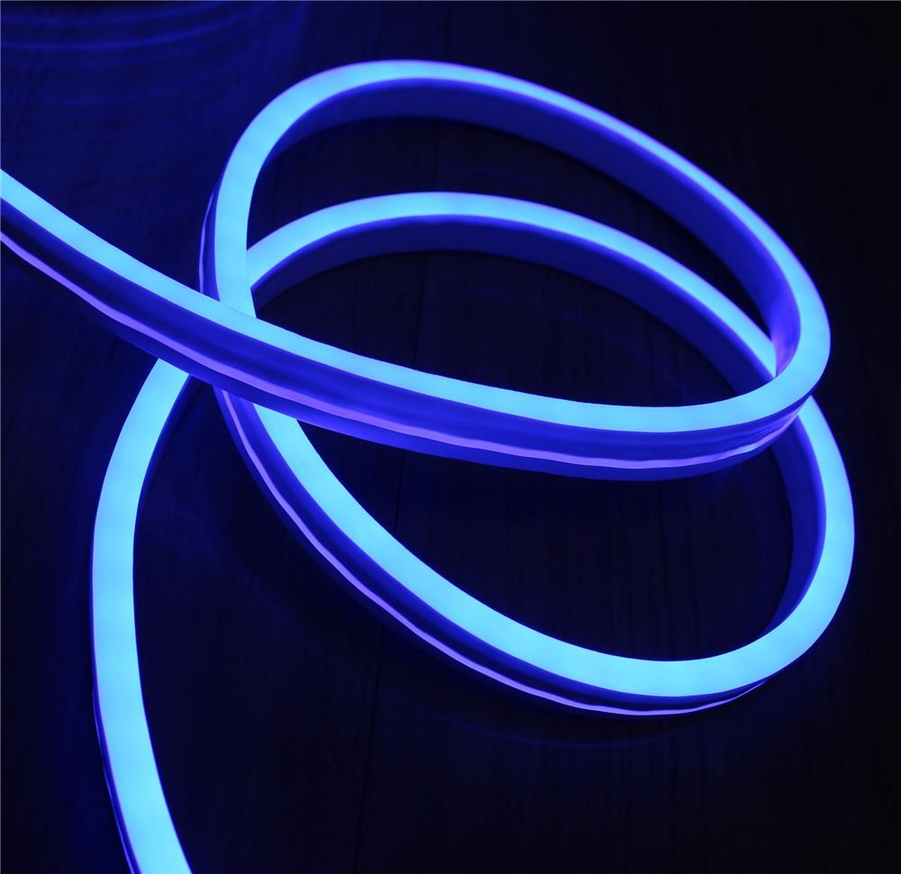 12V Ultra slim RGB Color changing Neon Rope Flexible flat surface 11x19mm side view