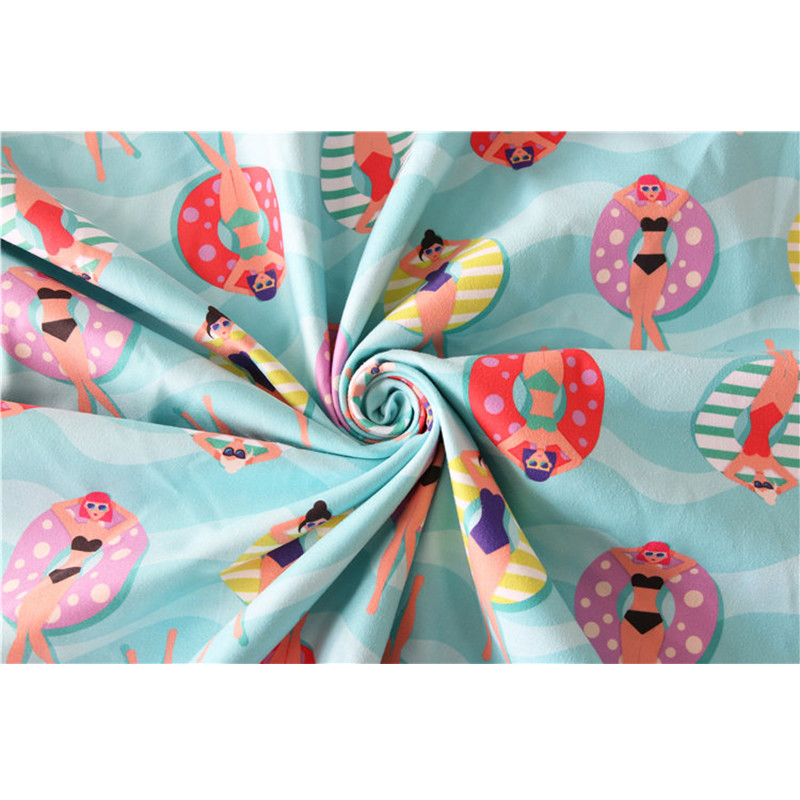 Sandfree Resort Microfiber Printed Beach Towel With Logo