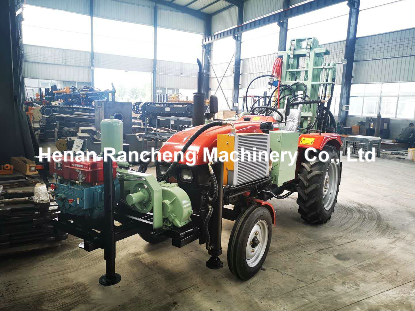 200m Depth 40HP Diesel Engine Hydraulic Water Well Drilling Machine With Three-Wheeled Vehicle