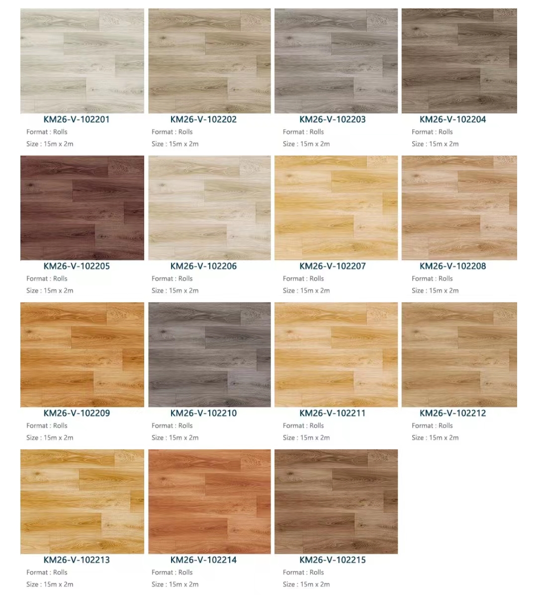 2mm Sheet Roll Vinyl Flooring Waterproof Heterogeneous Sheet Vinyl
