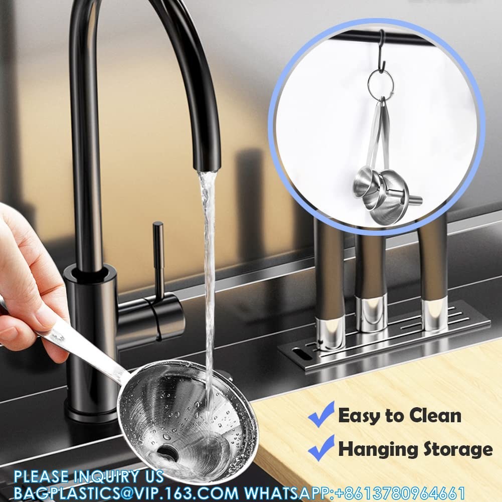Funnels For Filling Bottles, 3 Pcs Stainless Steel Kitchen Funnel Set With Long Handle, Food Grade Mini Metal Funnel