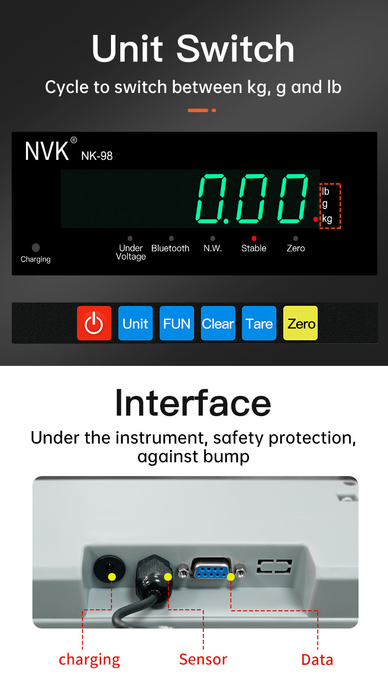 Nvk Hot Selling Portable Handheld Lcd Electronic Postal Scale Platform Shipping 100kg Postal Scale Digital