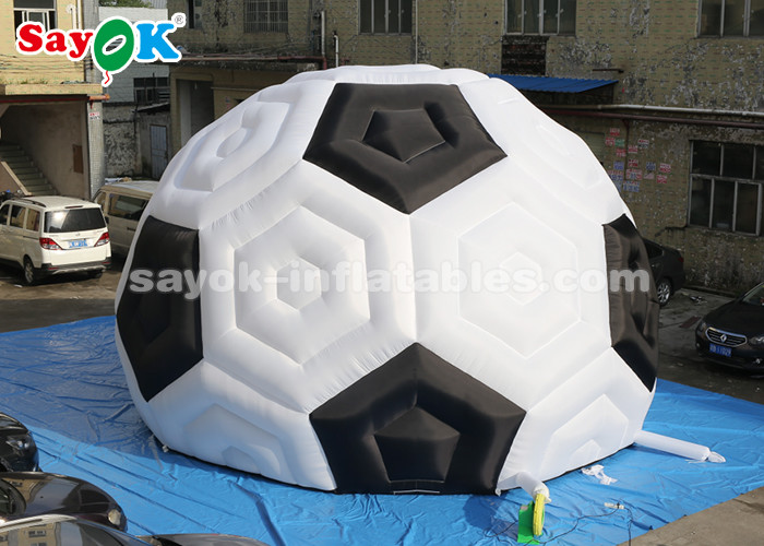 Inflatable Globe Tent 8m H Durable Oxford Inflatable Football Tent For Sports Exhibition Trade Show