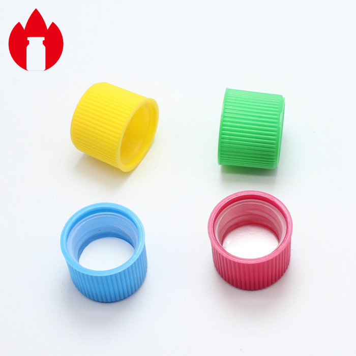 13mm 18mm 24mm Plastic Screw Covers , Screw Plastic Cap For Threaded Bottle