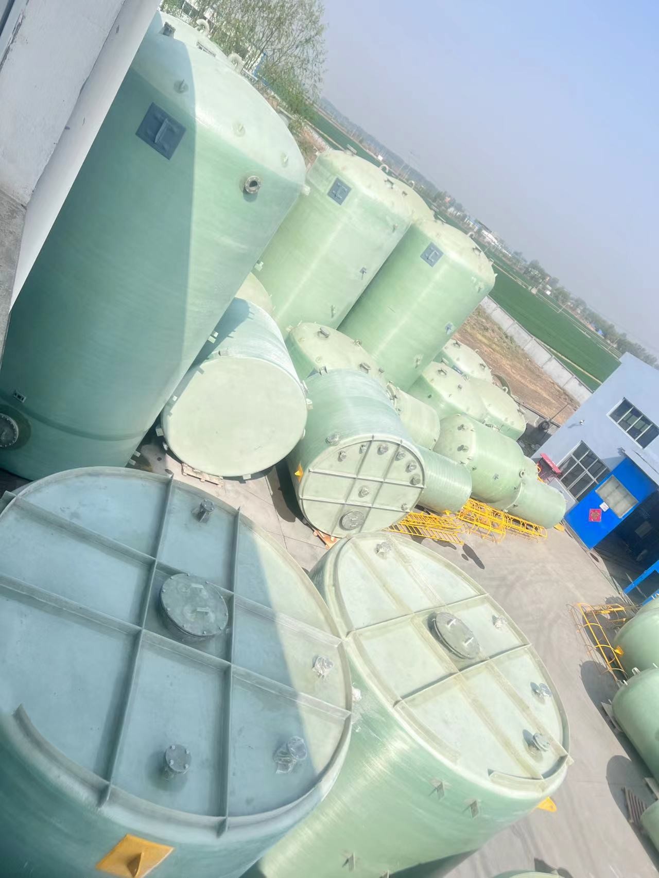 Filament Winding High Strength Fiberglass Chemical Storage Tank For Various Acidic