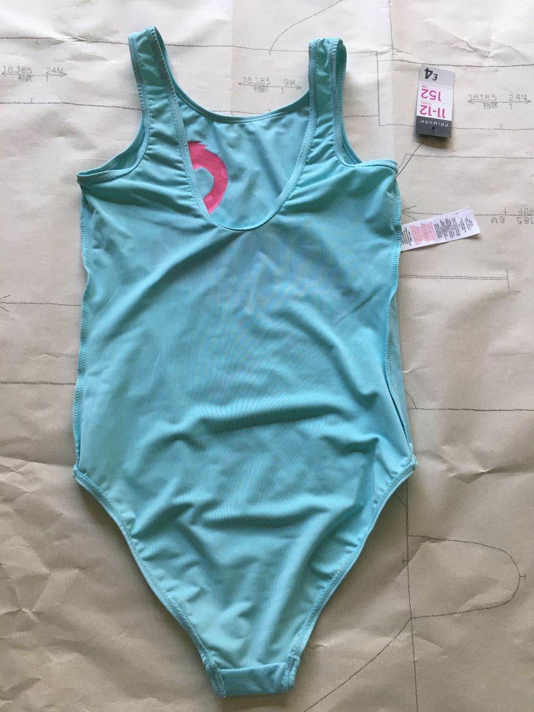 Elastic Girl One Piece Swimsuit Cute Printing Swimming Suits For Teens