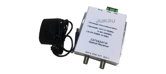 Fiber 2 RF Out Optical Satellite Transmitter Receiver 47-2600mhz With Inside Wdm