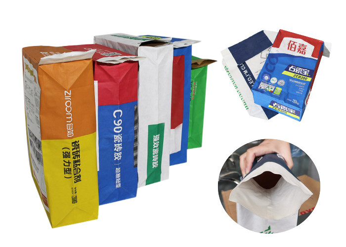 Industrial Construction Powder Valve Paper Sack 20kg 25kg Custom