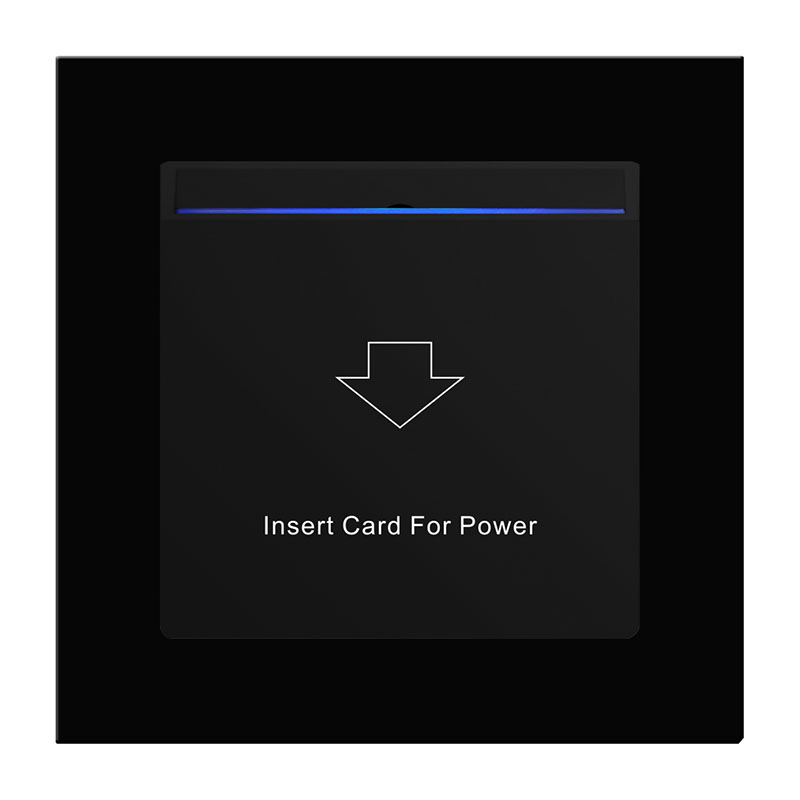 50/60Hz Hotel Room Key Card Holder , 86x86mm Power Saving Switch