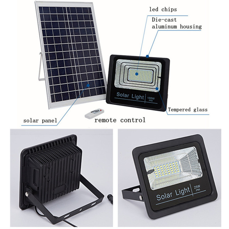 200W Solar Powered LED Flood Light , Solar Outdoor Flood Lights 2 Years Warranty