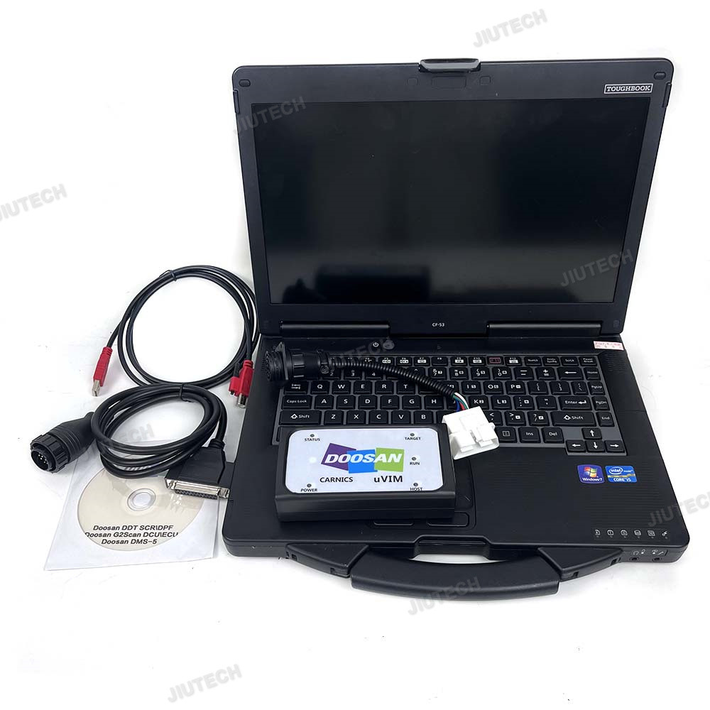 CF53 laptop for Doosan uVIM DMS-5 Forklift Excavator Construction Engine Analyzer Machine EOL System Diagnostic Tool