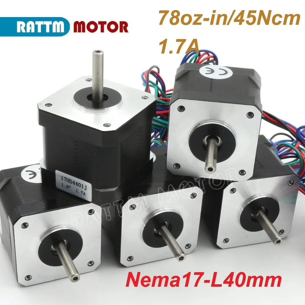 17HS4401J CNC Stepper Motor Nema17 1.7A/ 40mm /78oz-In With Connector