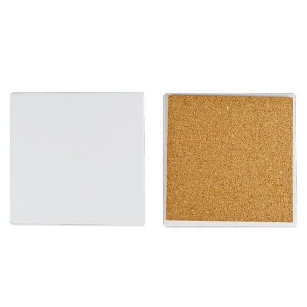 White Sublimation Coaster Blanks Square Ceramic Coaster For Sublimation Photo
