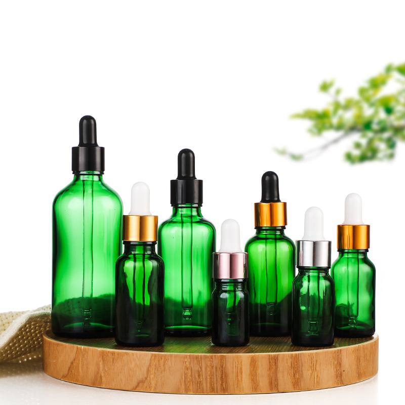Luxury Glass Collar 5ml 10ml 15ml Hair Oil Essential Oil Perfume Oil Frosted Pink Dropper Bottle With Rose Gold Top