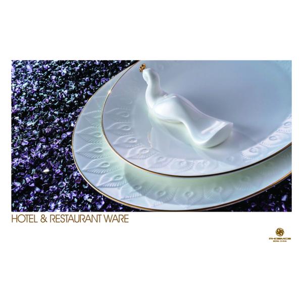 Phoenix Embossed Bone China Dinnerware Set 12pcs