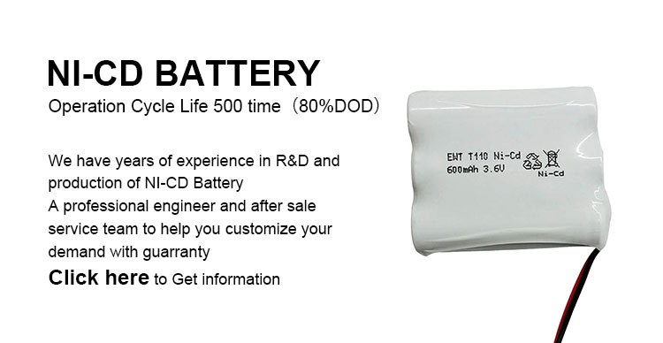 Rechargeable Nickel Cadmium Battery 800mAh 3.6v 600mah Nicd Battery
