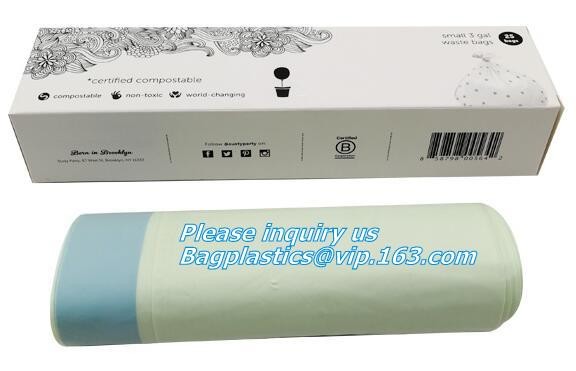 33 Gallon 33" X 39" Compostable Trash Can /Bin Liner 1 Mil, heavy duty bin bags liners, Biobag Compostable Kitchen Caddy