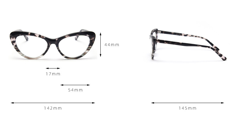 Cat Eye Women Optical Acetate Frame Glasses Fashion Retro glasses